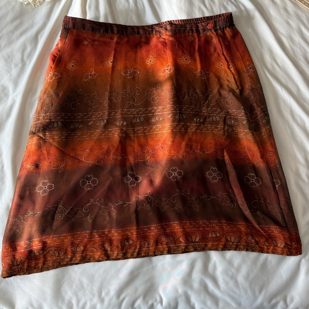 Fleurs by Elegant Additions Floral Boho Midi Skirt